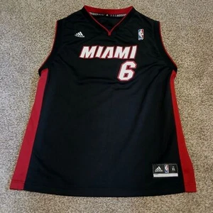 Adidas Miami Heat Lebron James #6 NBA Jersey Boys Size XL - Picture 1 of 5