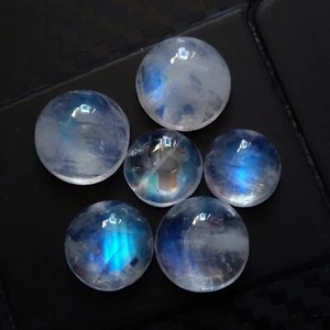 17.63 Ct Natural Rainbow Moonstone Lot Round Cabochon 8-10 MM Good Quality Loose - Picture 1 of 4