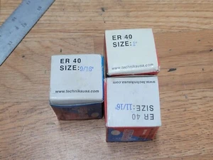 NEW!! TECHNIKS ER40 COLLETS 1" 9/16" 11/16" - Picture 1 of 2