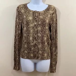 Express Design Studio Snakeskin Cardigan Sweater Size M - Picture 1 of 8