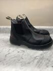 Men's Rock Rooster Black Pull On Leather Work Boots Size 14