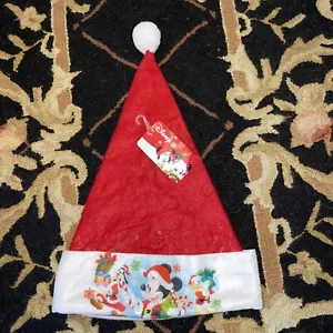 Cappello Babbo Natale Topolino con impronte fiocco di neve - taglia unica - cappello per le vacanze - NUOVO! - Foto 1 di 5