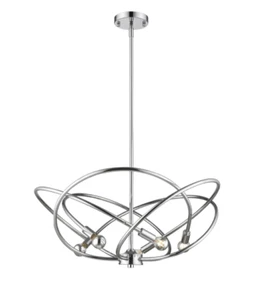 Golden Lighting Cosmic 24 Inch 5 Light Chandelier - 2618-5 CH - New! - Picture 1 of 4