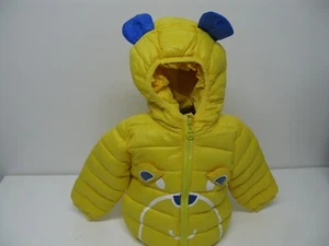 Baby &Toddler Cute Bear Ears Design Quilted Hooded Coat Yellow NWT - Picture 1 of 4