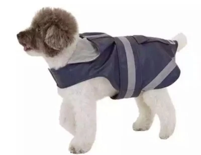S Nuevo Reflectante Sudadera con Capucha Perro Mascota Abrigo de Lluvia Azul Marino Eddie Bauer Azul Marino PEQUEÑO Foto 1 de 4