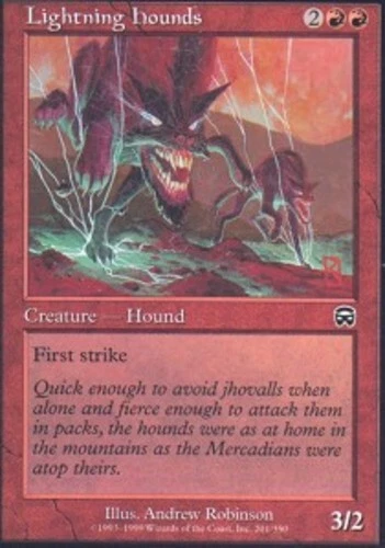 Lightning Hounds - Foil ~ Moderately Played Mercadian Masques MTG Magic Ultimate - Image 1 of 1