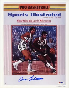 Oscar Robertson SIGNIERT Sport illustriert 11x14 Druck Bucks PSA/DNA SIGNIERT - Bild 1 von 1