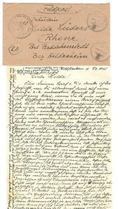 feldpost, 7.3.45, Wildflecken - Bild 1 von 2