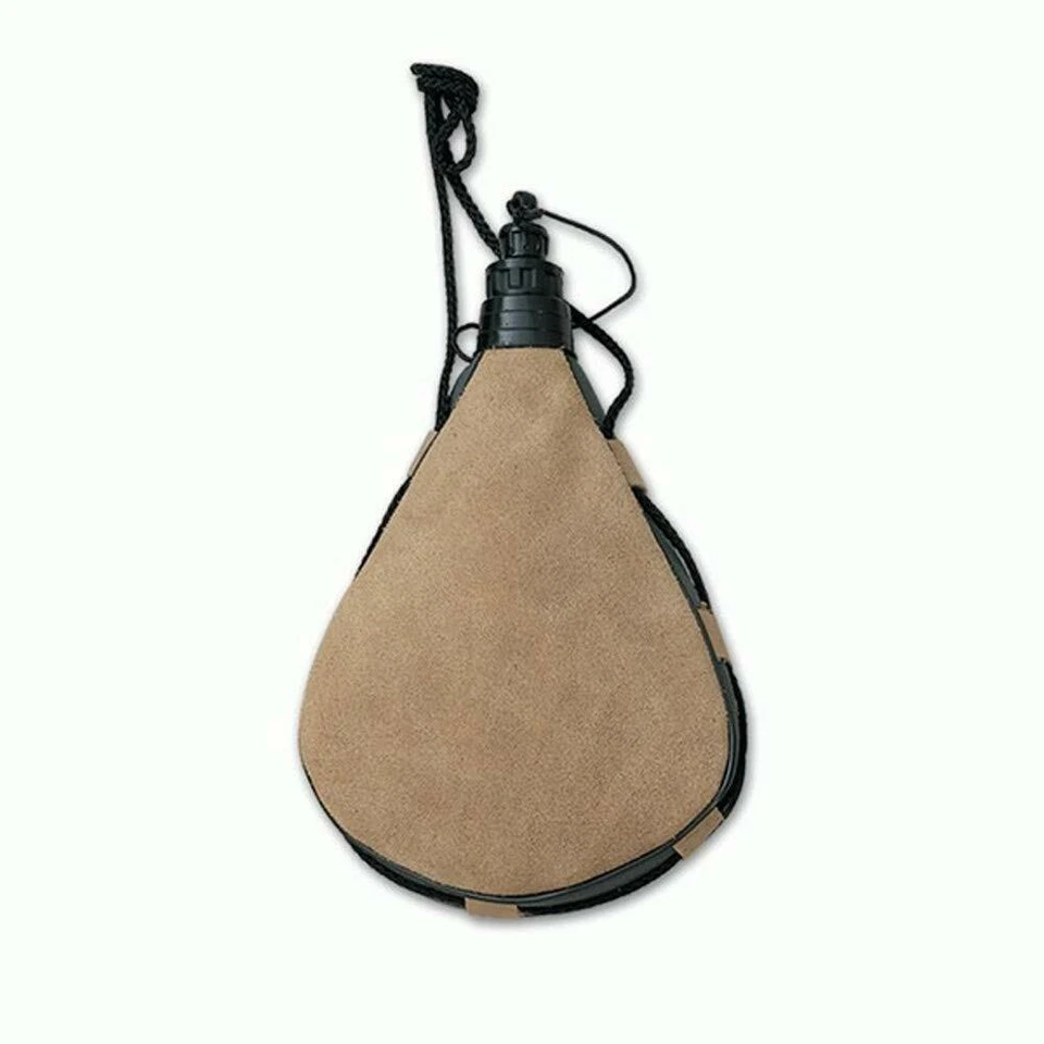 Bota de Vino Recta en Piel de Serraje 1 Litro. Camping Caza Aire Libre 77803 - Imagen 1 de 1