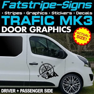 para adaptarse a RENAULT TRAFIC MK3 PEGATINAS GRÁFICAS PUERTA CALCOMANÍAS CÁMPER FURGONETA - Imagen 1 de 2