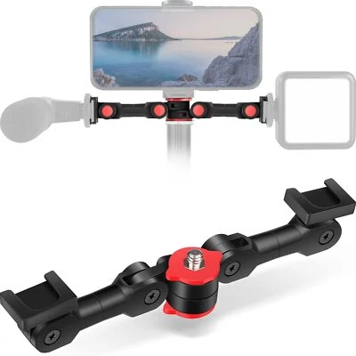 Adaptador universal de zapata fría doble con orificios de rosca de 1/4" giratorio... Foto 1 de 4