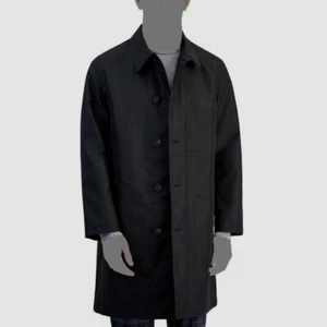Hugo Boss Men's Black Lined Logo Relaxed-Fit Water Repellant Rain Coat Size M - Picture 1 of 4