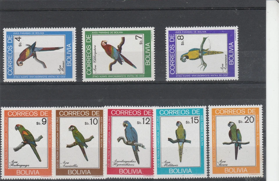 Bolivia Serie Fauna Loros 1981 8 Val MNH MF54281 Foto 1 de 1