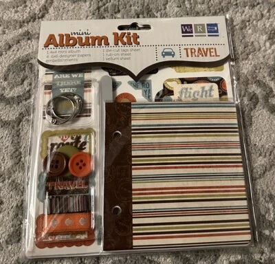 We R Memory Keepers Mini Album Kit TRAVEL 4" x 4" Ring Bound - Image 1 of 2