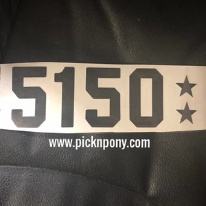 5150 with Stars Decal Sticker For Guitar Matte Black - Picture 1 of 2