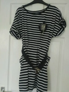 BNWT New York Laundry Striped Slub Dress - size 10 - Picture 1 of 2