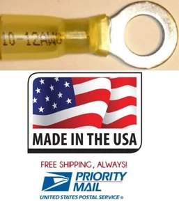 (500 PC) 12-10 GA. 3/8 3M HEAT SHRINK RING ELECTRICAL TERMINAL MADE IN USA 10-12 - Picture 1 of 1