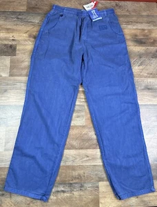 NWT Crazy Shirts Men's Blue Hawaii Dyed Pants Size Large Pants Joggers Blueberry - Picture 1 of 16