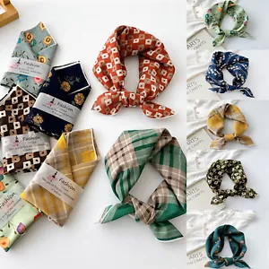 Women's Square Ladies Cotton Linen Head Neck Thin Scarf Bandana Headband 55*55c^ - Picture 1 of 98