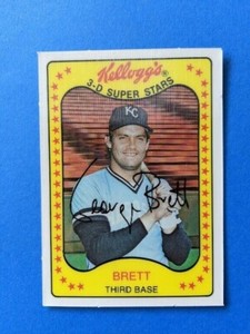 1981 Kellogg's 3D- George Brett HOF #8 - Kansas City Royals High-Grade NO CRACKS