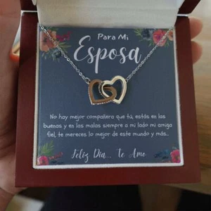 Regalo Esposa Halsband Personalizado de Corazon Regalo para Mujer Aniversario  - Bild 1 von 8