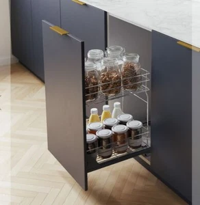 PULL OUT KITCHEN BASKET STORAGE SELF/SOFT CLOSE from 300 - 600 BLUM HETTICH REJS - Picture 1 of 16