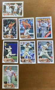 2023 San Francisco Giants 8 Card Lot. Rookie, Will Clark Insert, Topps Series 1. - Picture 1 of 2