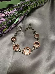 Kenneth Cole Reaction Rose Pink Crystal Bracelet Vtg - Picture 1 of 9