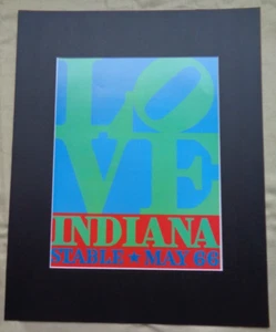 LOVE by Artist ROBERT INDIANA Poster Stable Art Gallery Green Blue Red Letters - Picture 1 of 4