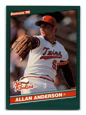 Allan Anderson 1986 Donruss The Rookies RC #3 Minnesota Twins NM-MINT - Image 1 of 2