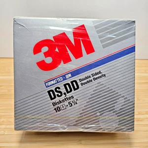 3M DS DD 3,5" Disketten formatiert IBM doppelseitige Dichte 10er Pack VERSIEGELT   - Bild 1 von 6