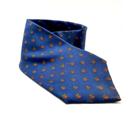 Brooks Brothers Makers 男式丝绸领带圣诞礼物蓝色绿色红色 — 第 1/4 张图片