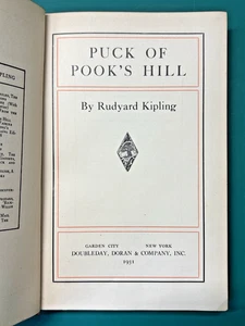 1931 - PUCK OF POOK'S HILL by Rudyard Kipling - Doubleday - Hardcover - Picture 1 of 12