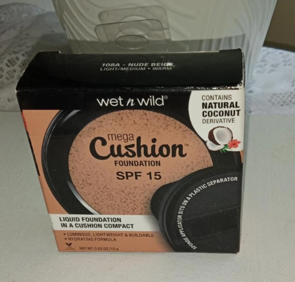 Wet N Wild Mega Cushion Foundation #119A BUFF BEIGE ( Medium Warm) NIB - Image 1 of 1