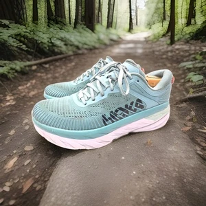 Womens Hoka One One Bondi 7 Aquarelle Running Shoes Size 10 - Picture 1 of 7