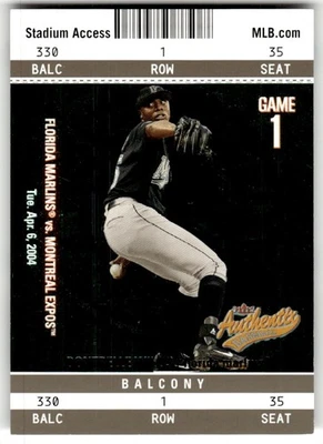 2004 Fleer Authentix Dontrelle Willis 阳台 #/100 #84 — 第 1/2 张图片