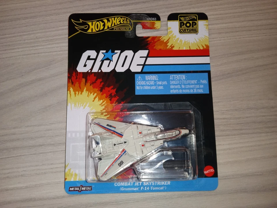 Hot Wheels JBL77 G.I. JOE COMBAT JET SKYSTRIKER Grumman F-14 Tomcat 1 64