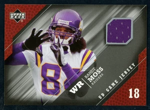 Parche de camiseta auténtico usado Upper Deck UD Game 2005 #GJ-RM Randy Moss Salón de la fama - Imagen 1 de 3