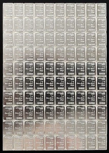 Valcambi 100 X 1 Gram Combi-Bar 0.999 Fine Silver Bar! NO RESERVE! sku 0428 - Picture 1 of 8