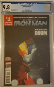 INFAMOUS IRON MAN 1 CGC 9.8 SECOND PRINT 1ST TONY STARK AI MCU IRONHEART SERIES - Picture 1 of 1