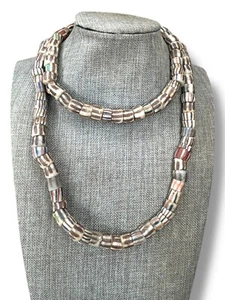 Antique African Trade Bead Handmade Necklace 30" - Picture 1 of 7