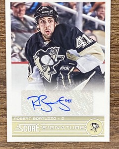 2013-14 Score Signatures ROBERT BORTUZZO  AUTO Penguins