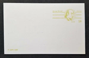 US 1985 Scott # UX108 George Wythe - Patriot - 14¢ postal card Postcard - Picture 1 of 1