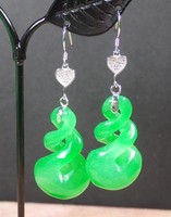 Lavender 925 Sterling Silver Jade Earring Dangle Circle Donut *8* Kontted 302793 Lavender 925 Sterling Silver Jade Earring Dangle Circle Donut *8* Kontted 302793