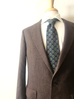 Abrigo Chaqueta Traje Gant De Colección Para Hombre 41L Largo Marrón Suave Lana Ventilada 2 Botones Usado en Excelente Condición Foto 1 de 4