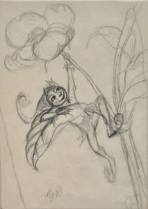 GARTH WILLIAMS~ORIGINAL SIGNED ILLUSTRATION~THE LITTLE GIANT GIRL & THE ELF BOY - Picture 1 of 4