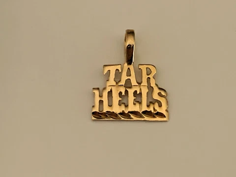 Tar Heels North Carolina Team Name Pendant 24k Gold Plated Team Fan Jewelry Cover