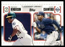 2010 AA Rickey Henderson/Carl Crawford #LL30 Oakland Athletics/Tampa Bay Rays