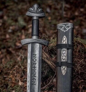 Hand Forged Damascus Steel Viking Sword Sharp Battle Ready Northmen Sword Gift - Picture 1 of 7