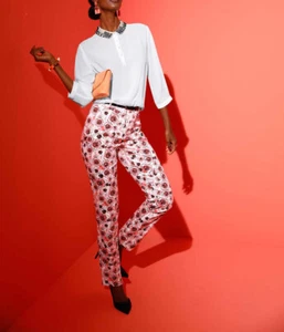 Pantalón Création L elástico blanco albaricoque talla 40 42 44 - Imagen 1 de 4